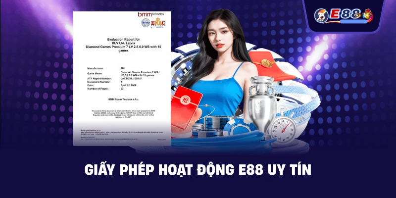 Giấy Phép Hoạt Động E88 uy tín